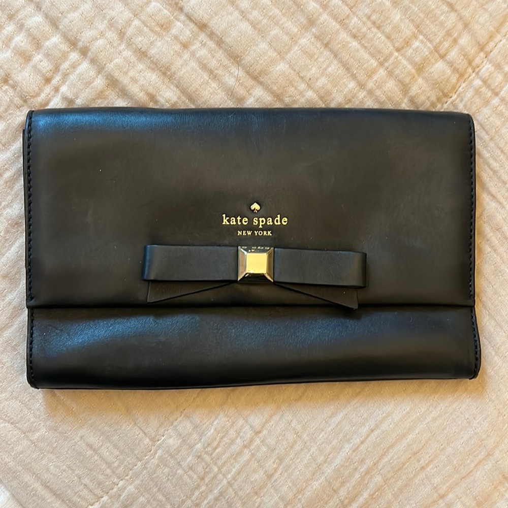 Kate spade black evening clutch